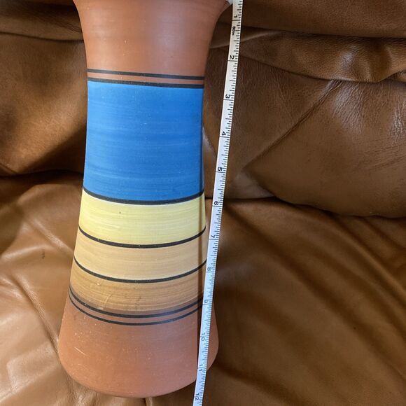 Vintage Pottery David Greenbaum Signed Jar Vase Red Clay Ceramic S.W.  Motif - Picture 7 of 7